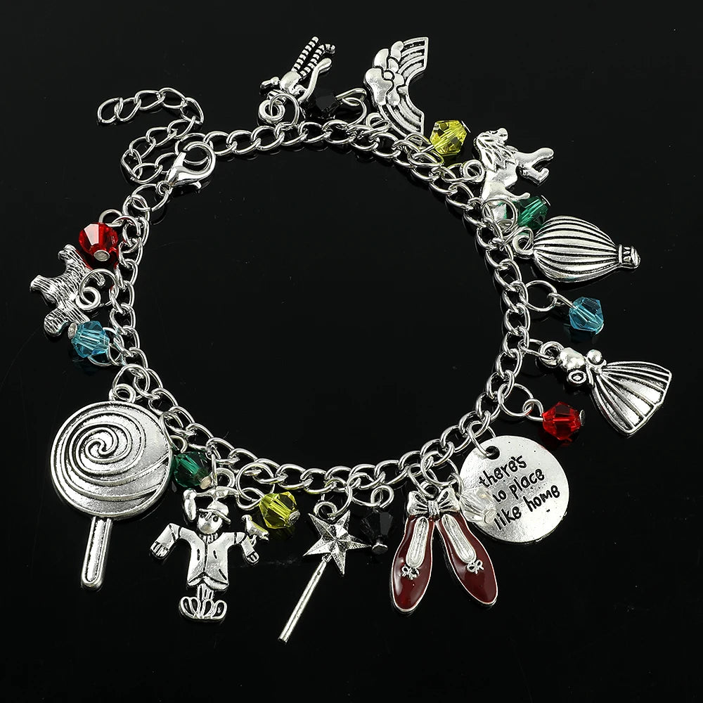 Fashion The Wizard of OZ Bracelet Kawaii Shell Magic Wand Charms Bangle Trendy Jewelry for Women Cartoon Party Gifts Accessories