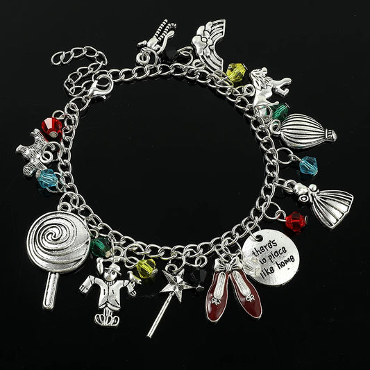 Fashion The Wizard of OZ Bracelet Kawaii Shell Magic Wand Charms Bangle Trendy Jewelry for Women Cartoon Party Gifts Accessories