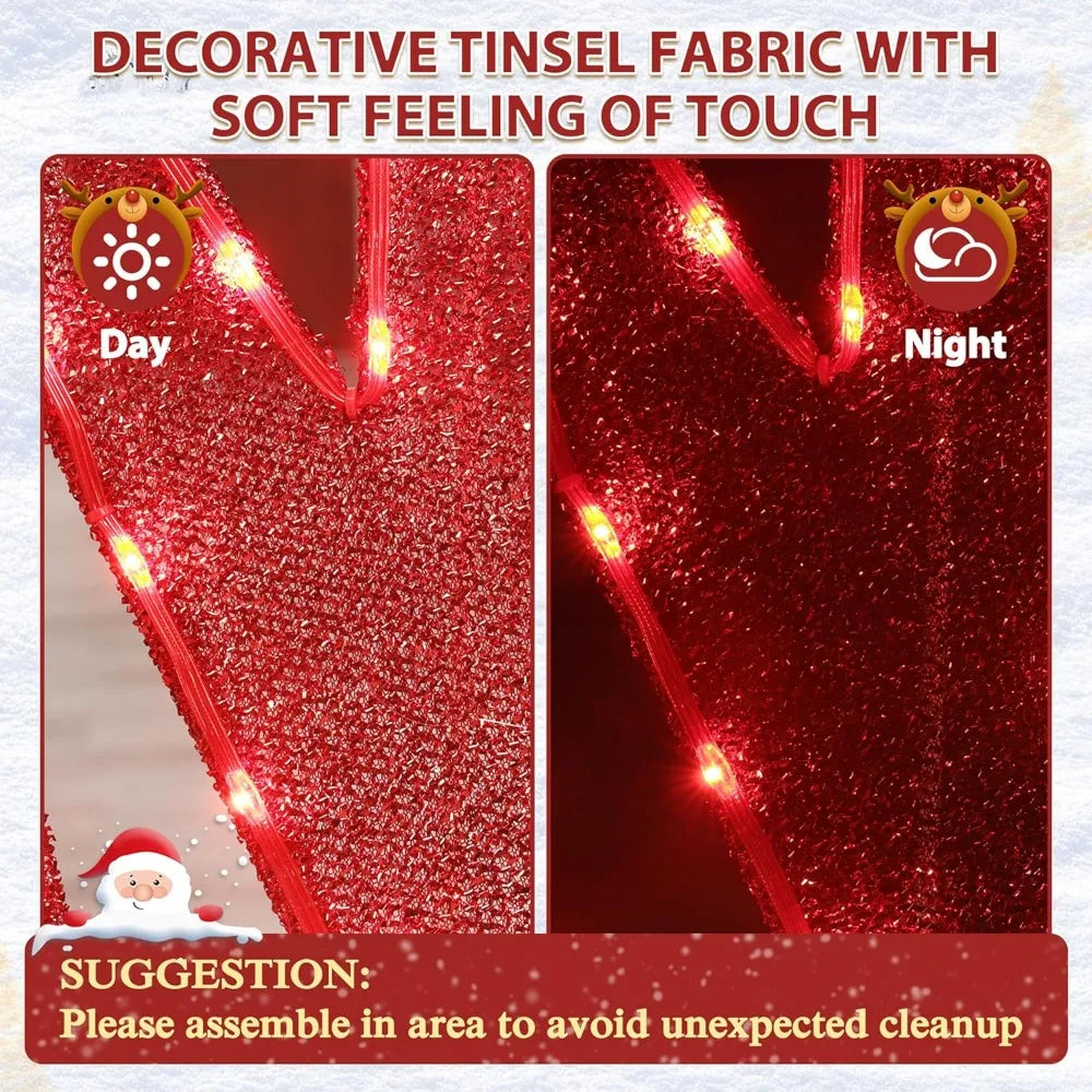 6FT Lighted Outdoor Christmas Decorations, Holiday Merry Christmas Sign with 456 LED Lights, 5-Meter Power Cord