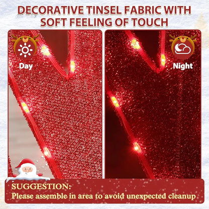 6FT Lighted Outdoor Christmas Decorations, Holiday Merry Christmas Sign with 456 LED Lights, 5-Meter Power Cord