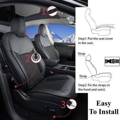 Upgrade Tesla Model Y Model 3 Smart Cooling Car Seat Cushion for Summer Driving Breathable Seat Cover with 10 Fans 15s Cool Down