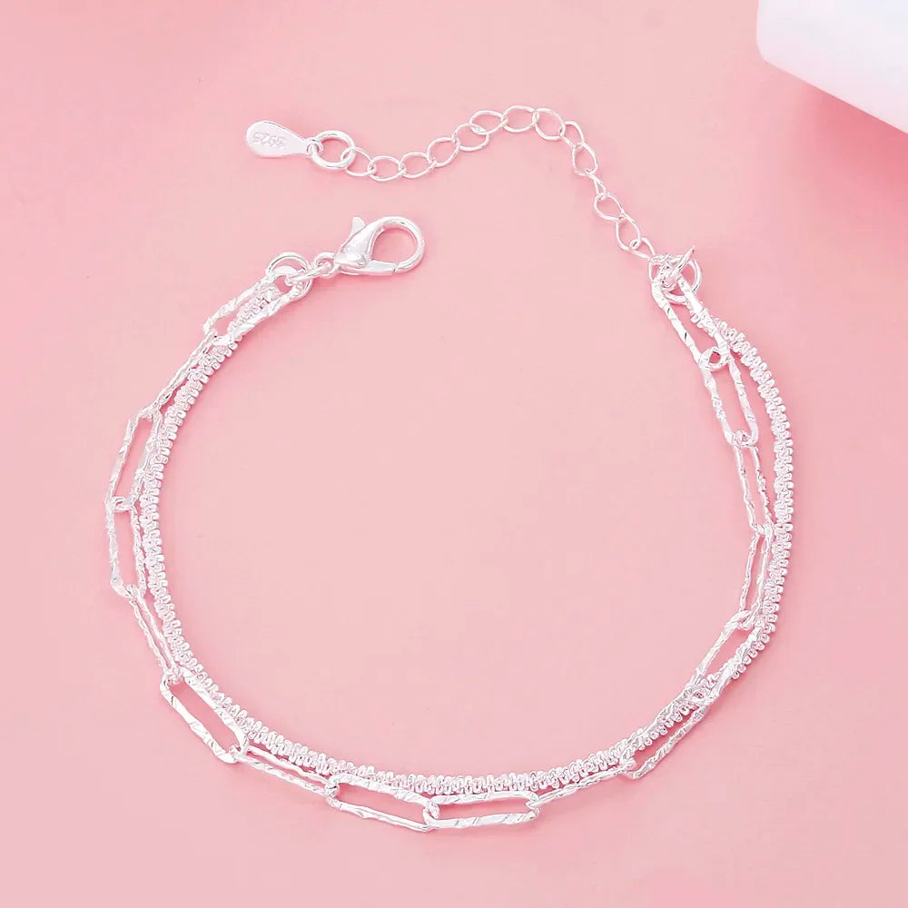 925 Sterling Silver Romantic Bracelet Necklaces For Women Fashion Designer Party Wedding Accessories Jewelry Sets Christmas Gift
