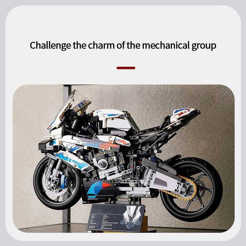 42130 Motorcycle 1000 RR Model Building Blocks Set, 1920 Pieces Bricks, MOC Toys Christmas and Easter Gift for Kids Or Adult