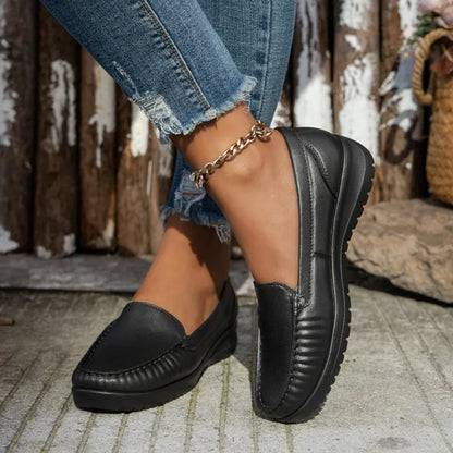 Autumn Nurse Shoes Comfortable Soft Sole Breathable Flat Shoes Non-slip Flat Heel Thick Sole Round Toe Low Heel Women's Shoes