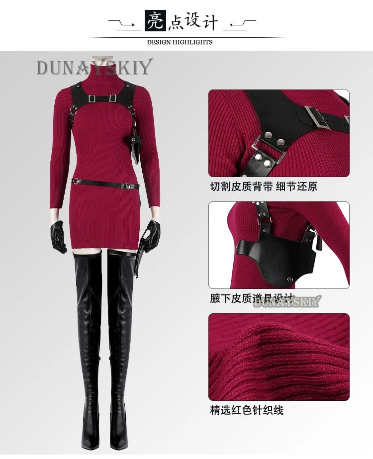 EtherealBe Resident Evil Ada Wong Cosplay Costume Set