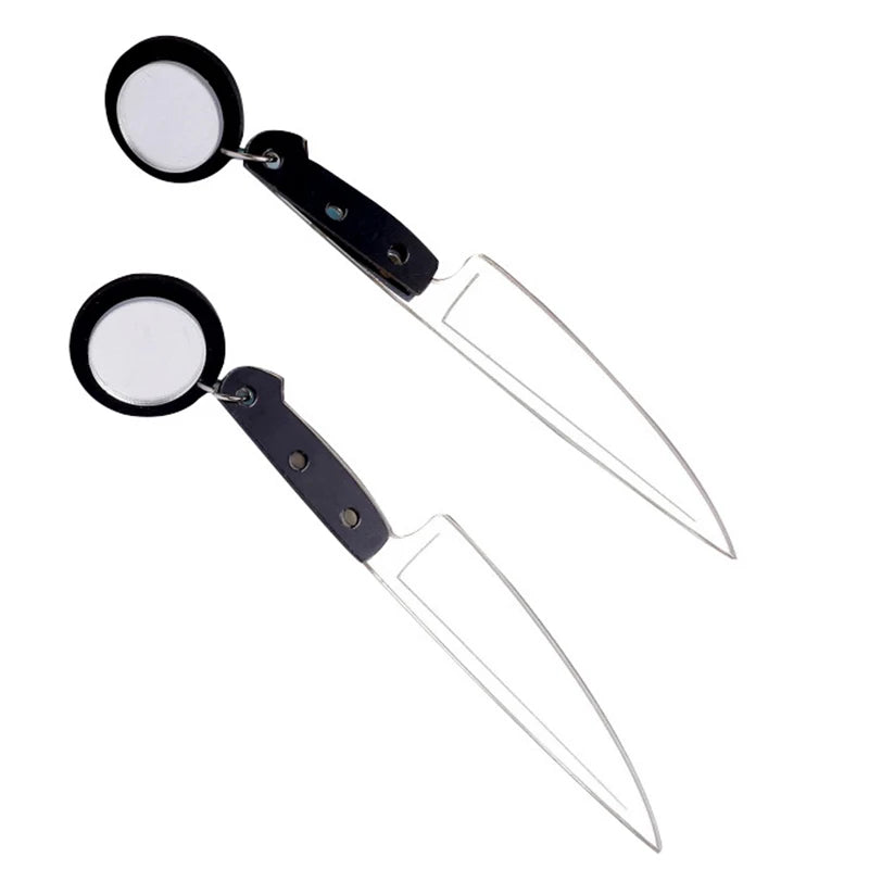 EtherealBe Halloween earrings for women featuring knife and magnifying glass designs, perfect for spooky style