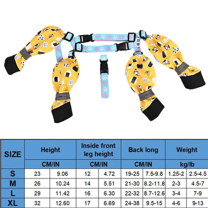 Dog Suspender Boots Protective Paw Protector Booties Soft Dogs Boots & Paw Protectors Dog Socks for Small Medium and Large Dogs