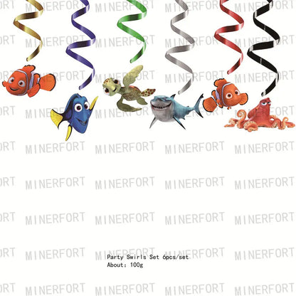 Finding Nemo Themed Party Supplies Cake Topper Balloons Stickers
