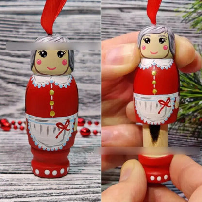 Christmas Novel DIY Holiday Hanging Christmas Tree Decoration Funny Santa Ornament Party Decors
