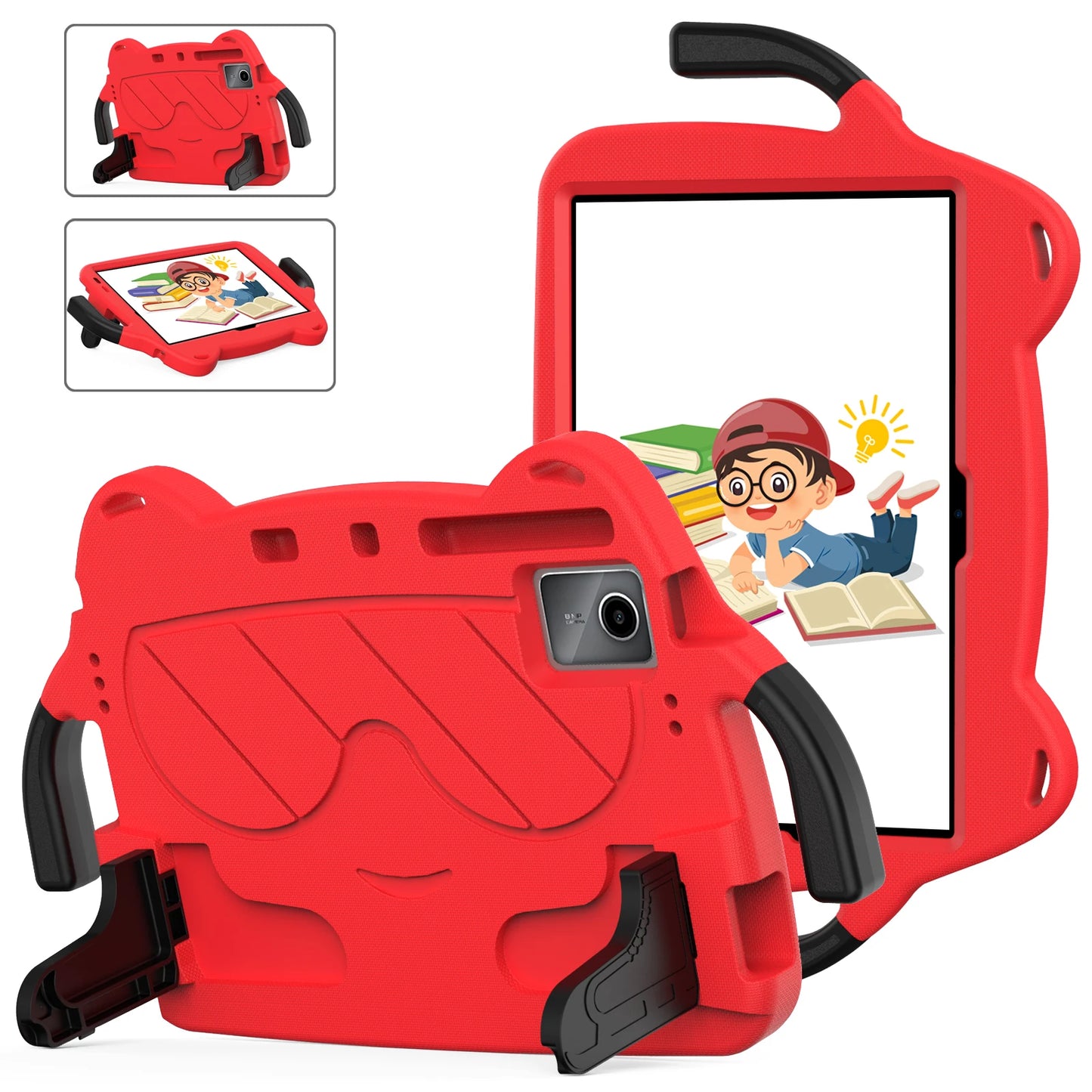 Kids EVA Case for Xiaomi Redmi Pad SE 2023 11.0 inch 23073RPBFG Bracket Stand Cartoon Tablet Cover With Hand Holder Shockproof