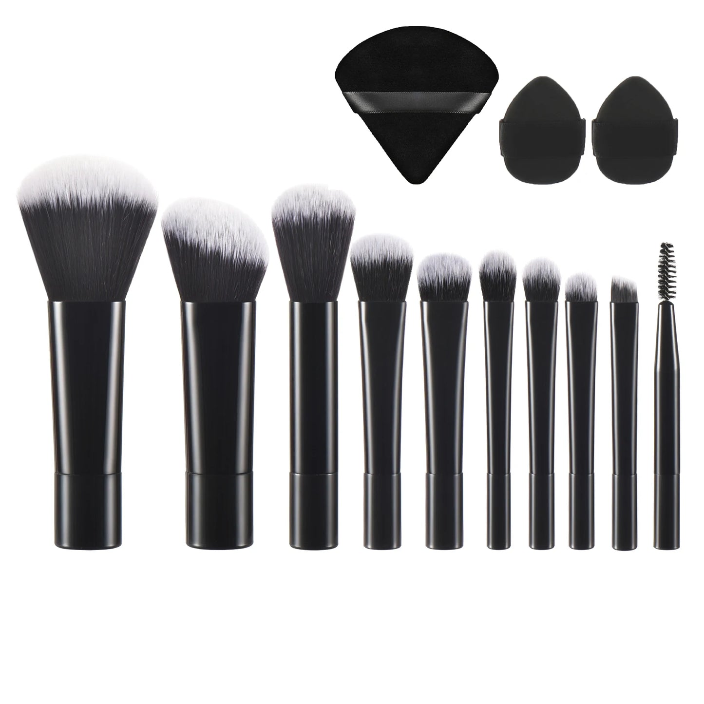 10 color Mini makeup brush Travel portable Makeup Tool Makeup Puff - Palm Brush Professional Makeup tool set Christmas gift