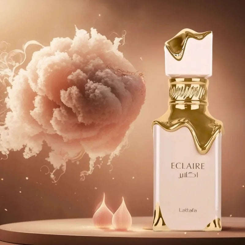 Lattafa Eclaire Eau de Parfum Spray 100ml Premium Arabian Perfumes Lasting Floral Sweet Gourmand Perfume for Women 3.4 Ounce