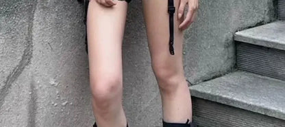 Summer Women Gyaru Coquette Camouflage Culottes Harajuku Shoujo 2000s Aesthetic Low Rise Mini Denim Skirt Korean Y2k Japanese