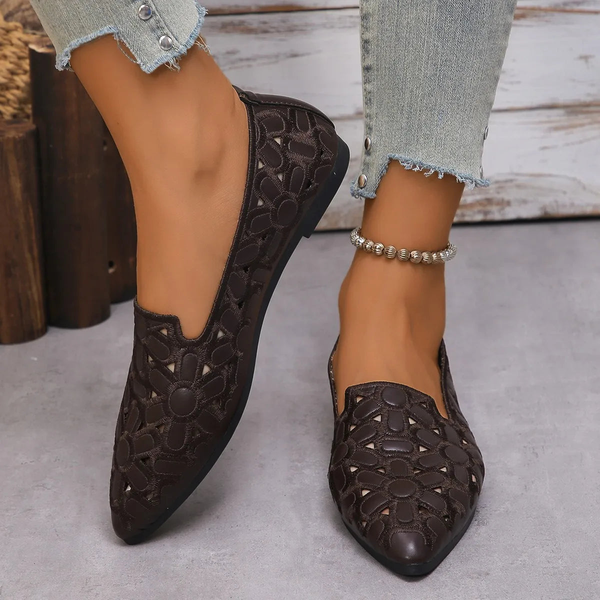 EtherealBe Women's Embroidered Loafers for Chic Style