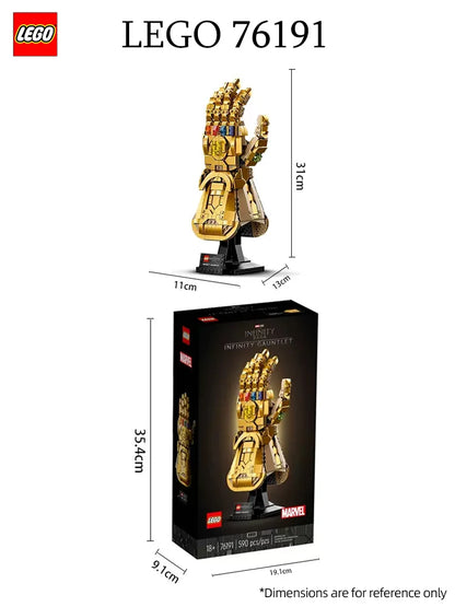 LEGO 76191 Marvel Infinity Gauntlet Collectible Building Kit; Thanos Right Hand Gauntlet Model with Infinity Stones (590 Pieces)