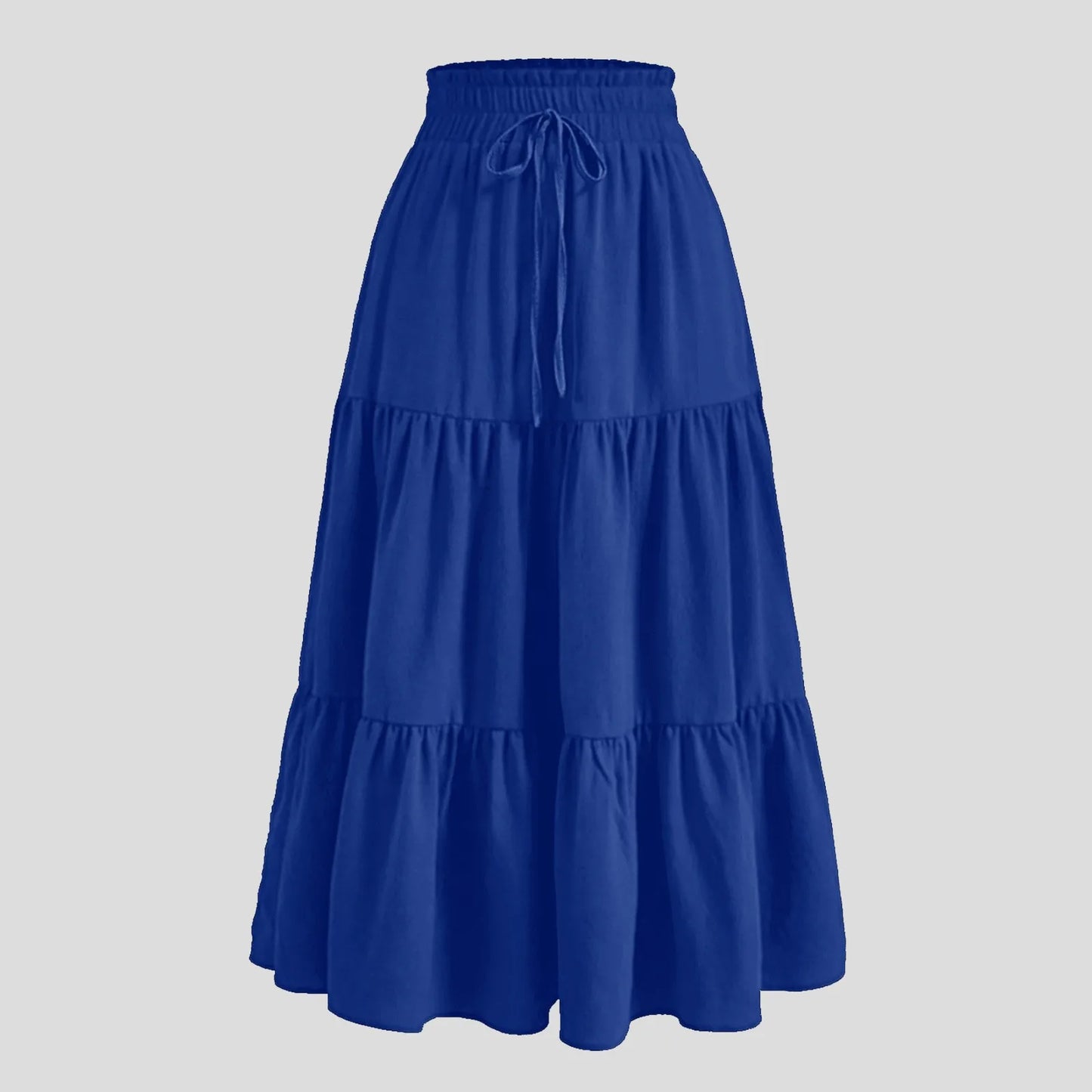 Women'S Boho Vintage Floral Print Maxi Skirt Elastic High Waist Pleated Flowy A Line Long Skirts Toddler Fall 2024 Falda Short
