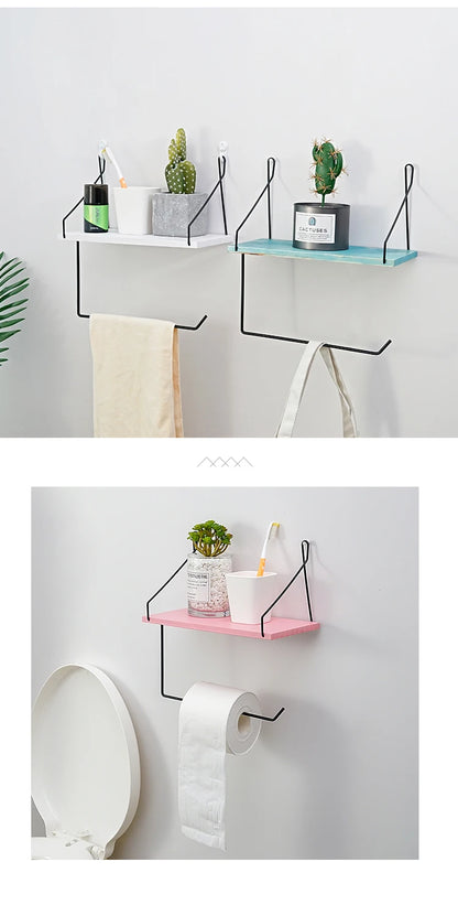 Nordic Wooden Wall Hanging Shelves Living Room Decor Display Stand Home Wall Decoration Bedroom Storage Shelf