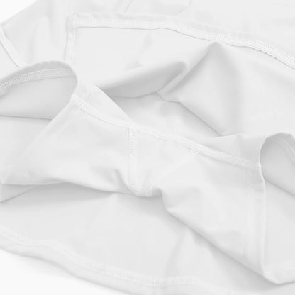 Women Sports Short Skirt 2 in 1 Side Slit Fitness Running Tennis Badminton Anti Exposure Skirt High Waist Miniskirt White Jupes