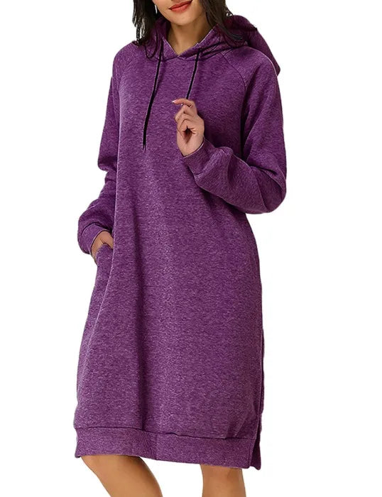 EtherealBe Loose Hooded Knit Dress for Women
