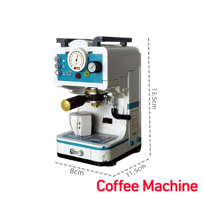 Retro Bread & Coffee Machine Building Block Set - Creative  Toy, Adult Simulation Model Coffee Gift, Unique Gift for Men & Women
