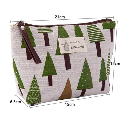 Soft Cosmetic Bag Canvas Bear Women Travel Storage Bag Toiletries Organize Cute Cosmetic Bag Portable Make Up Bags