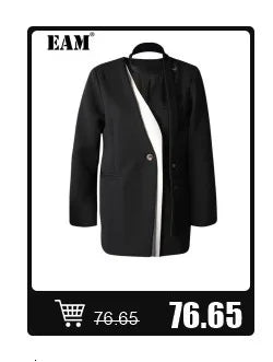 [EAM] Orange Big Size Casual Knitting Cardigan Sweater Lapel Long Sleeve Women New Fashion Tide Spring Autumn 2026 1DJ3315