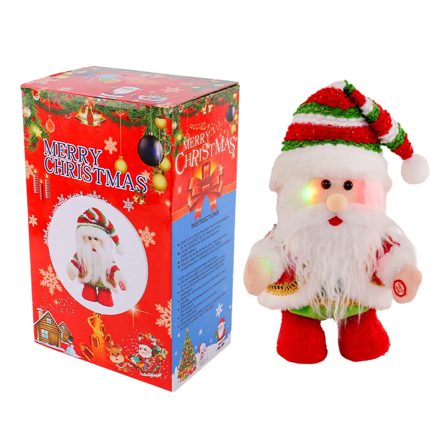 Christmas Light Music Electric Move Left And Right Elderly Ornaments Decoration Holiday Gift