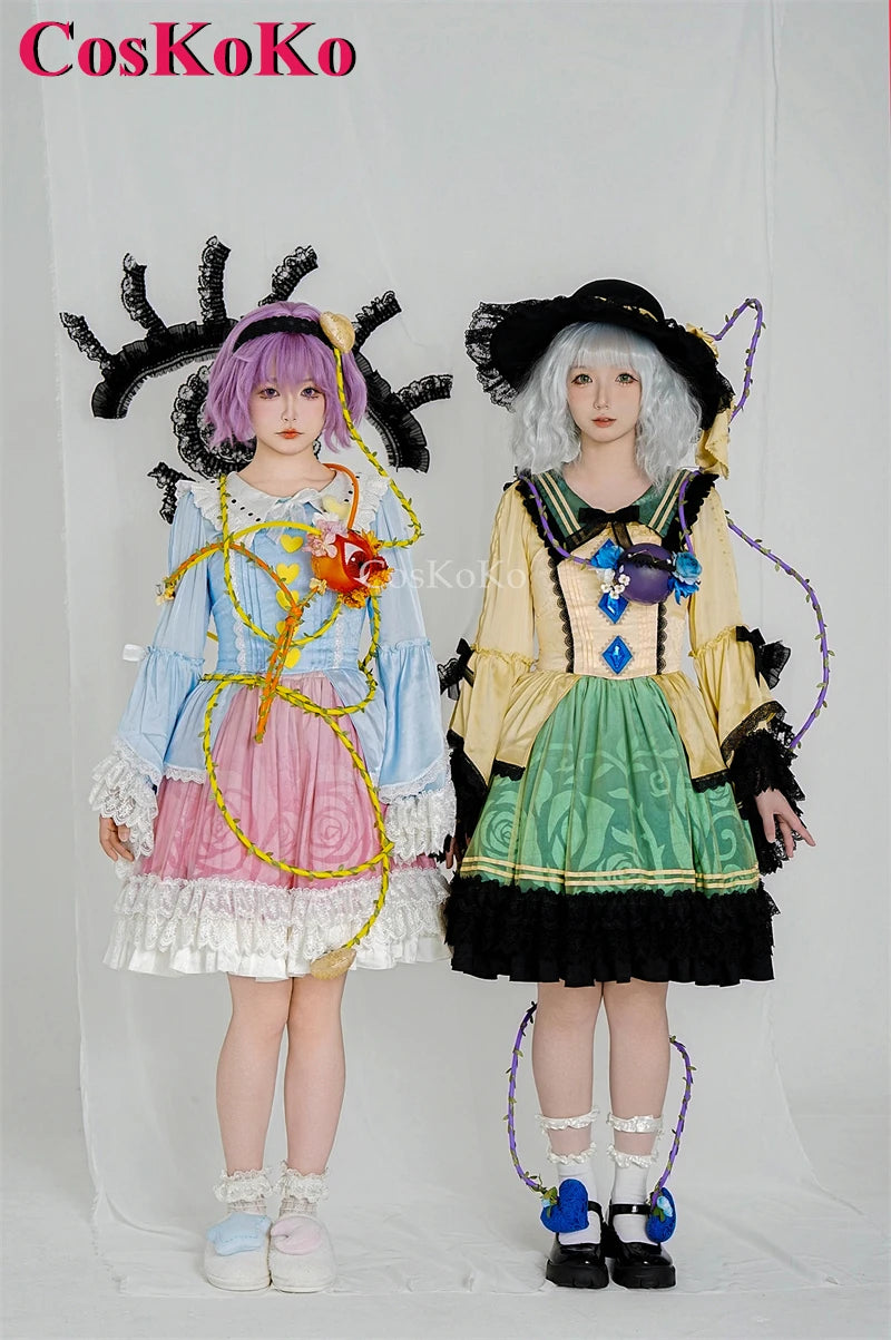 CosKoKo Komeiji Koishi Cosplay Touhou Project Costume Elegant Gorgeous Sweet Formal Dress Halloween Party Role Play Clothing New