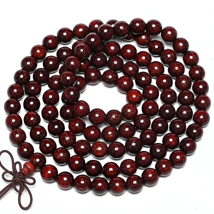 African Lobular Red Sandalwood Beads Zambia Red Sandalwood Hand String 8mm 108 Rosary Beads Men's and Women's Bracelet Wholesale