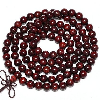 African Lobular Red Sandalwood Beads Zambia Red Sandalwood Hand String 8mm 108 Rosary Beads Men's and Women's Bracelet Wholesale