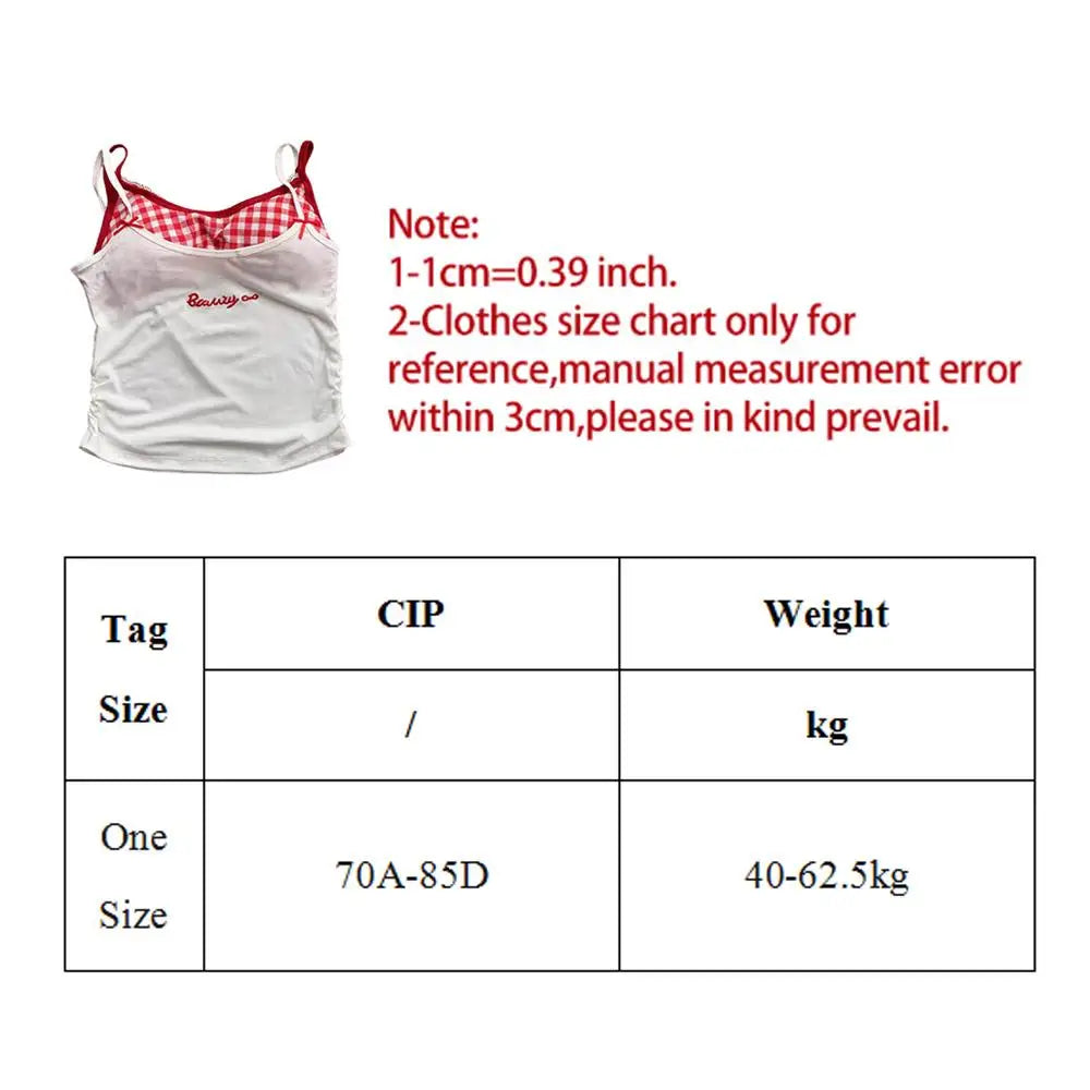 Sexy Plaid Tank Top With Chest Pad Fashion Slim Vest Women Backless Innerwear Camisole Sweet Spicy Girl Women Summer Top 2025