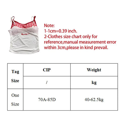 Sexy Plaid Tank Top With Chest Pad Fashion Slim Vest Women Backless Innerwear Camisole Sweet Spicy Girl Women Summer Top 2025