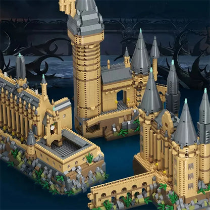 Creative Medieval Magic Castle MOC Micro Bricks School Architecture Palace Model Building Blocks Set Gifts for Kid Assembly Toys