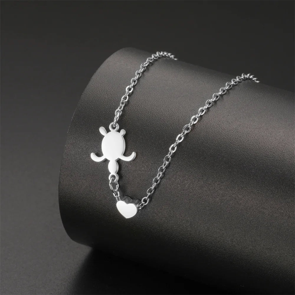 EtherealBe sea turtle pendant necklace for women featuring a delicate design on a silver chain