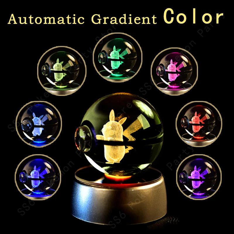 EtherealBe Pokemon 3D Crystal Ball Night Light