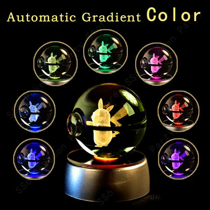 EtherealBe Pokemon 3D Crystal Ball Night Light