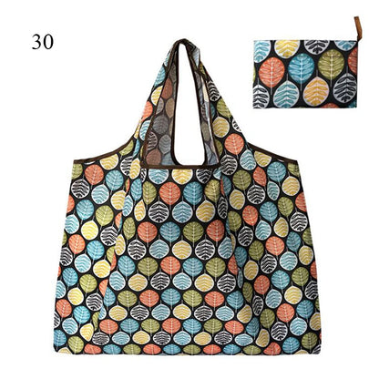 Foldable Large Shopping Storage Bags For Groceries Recyclable Grocery Tote Pouch Eco-Friendly Heavy Duty Washable Shopper Bag