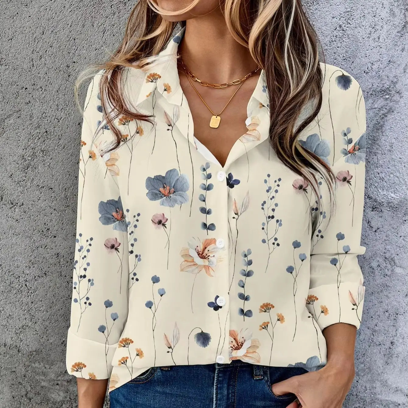 Women's Blouse Fashion Woman Elegant Multicolor 25 Summer Floral Print Casual Tops Coffee Dates  Weekend Brunches Park Strolls