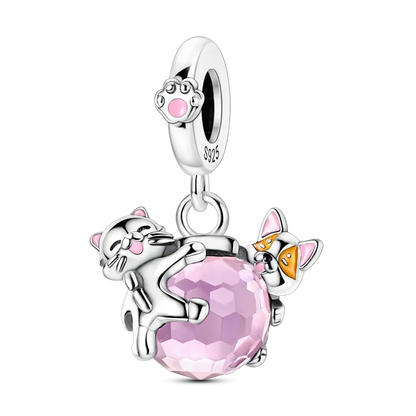 Original Charms Bead 925 Sterling Silver Inlaid Zirconium Animal Paper Crane Snail Pendants Fit Bracelet Jewelry Gift Marking