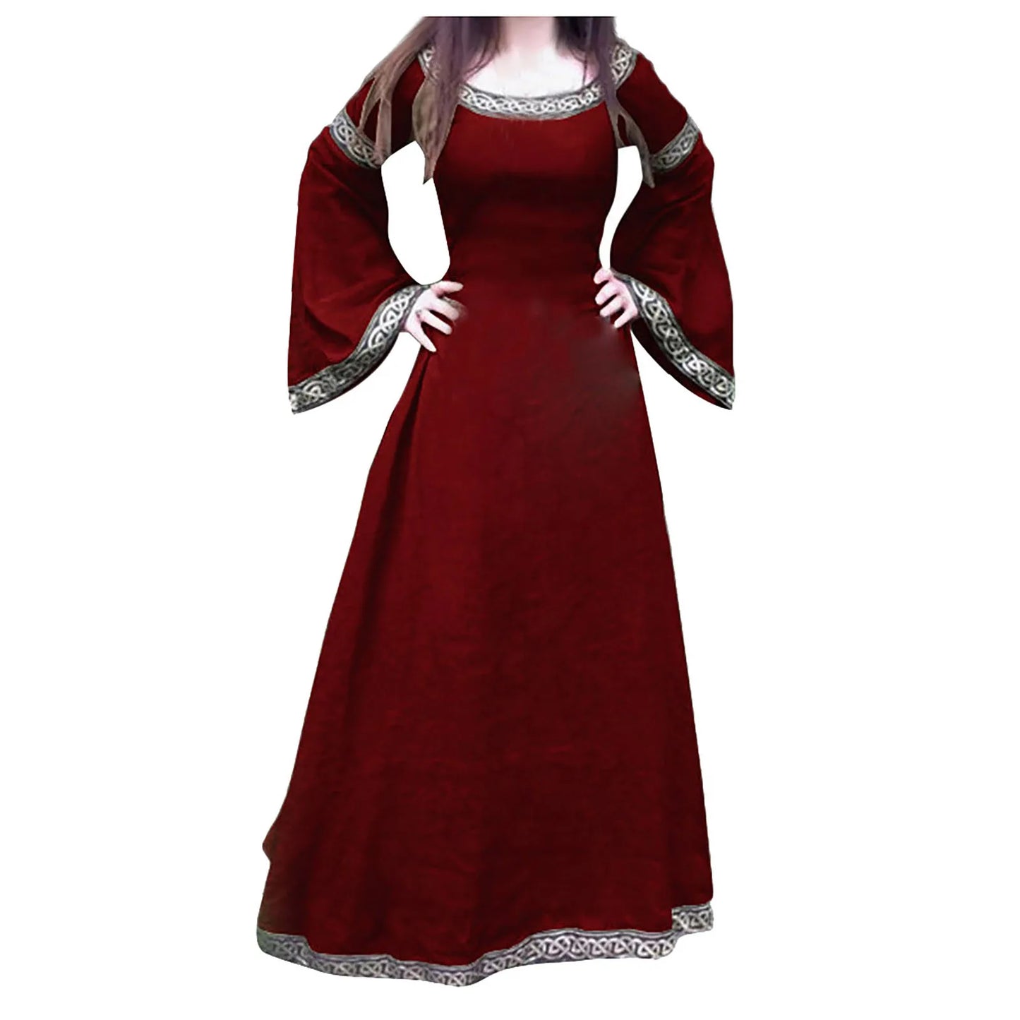 Medieval Gothic Cosplay Costumes for Women Halloween Carnival Party Performance Long sleeve Middle Ages Renaissance Dresses