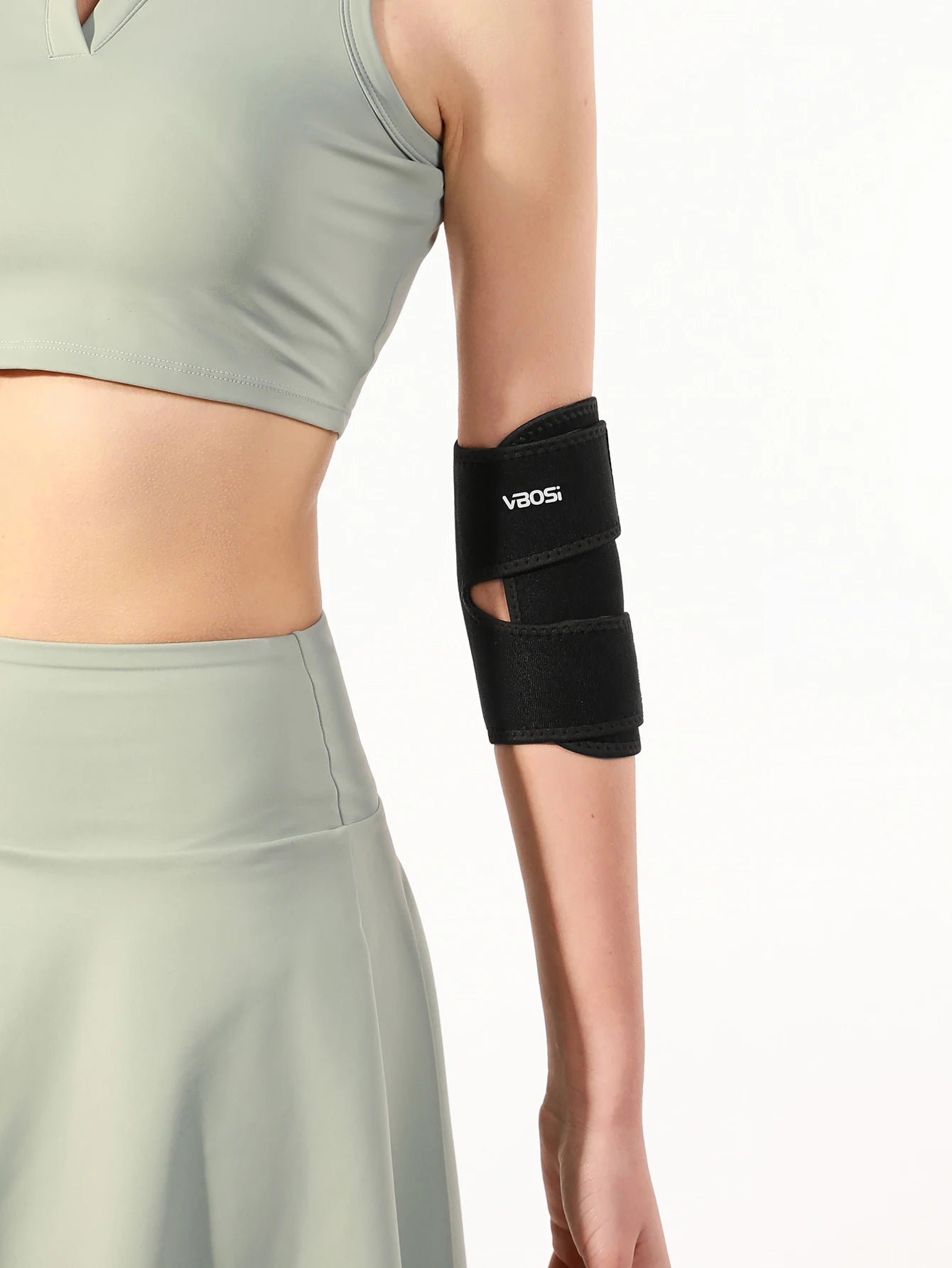 1 Piece Unisex Adjustable Neoprene Elbow Support Brace - Comfortable Sports Fitness Protector for Men and Women