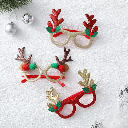 1 Pack Merry Christmas Glasses Santa Claus Snowman Antlers Christmas Tree Christmas Decoration Photo Prop Children New Year Gift