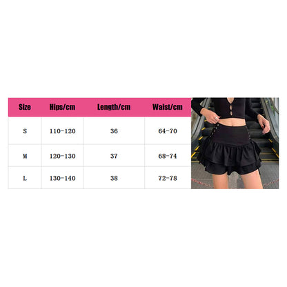 Women s Pleated High Waist Mini Skirt Solid Color Ruffle A-Line Skirt with Criss Cross Tie Up Detail