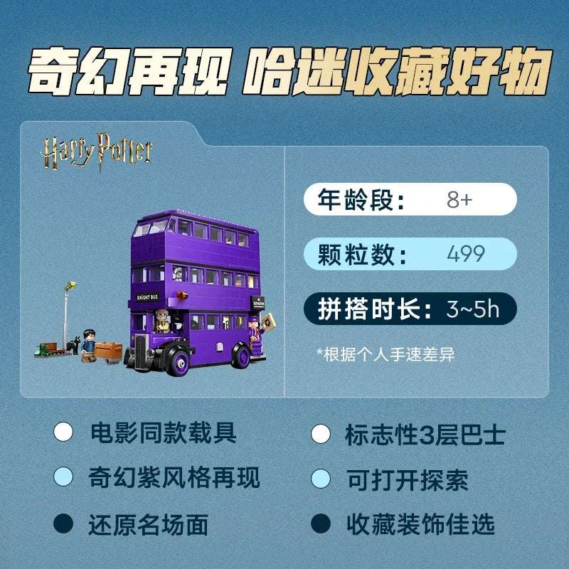 Lego Harry Potter 76446 the Adventures of Knight Bus Boys and Girls Children's Building Block Toys