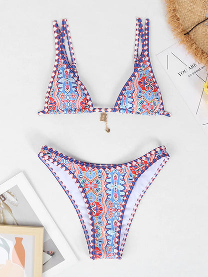 Micro Bikinis 2025 Sexy Women Swimsuits Female Swimwear Print Bikini Set Bathing Suit Swimming Suits Beachwear Thong Biquini