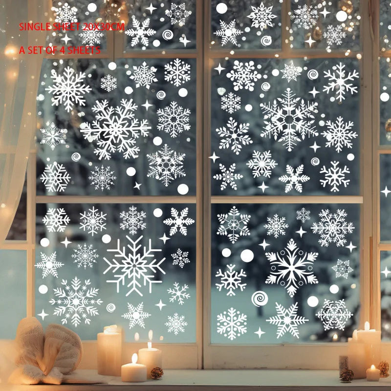 Christmas Window Sticker Merry Christmas Decorations For Home 2025 Cristmas Ornament Xmas Navidad Natal Gifts New Year 2026