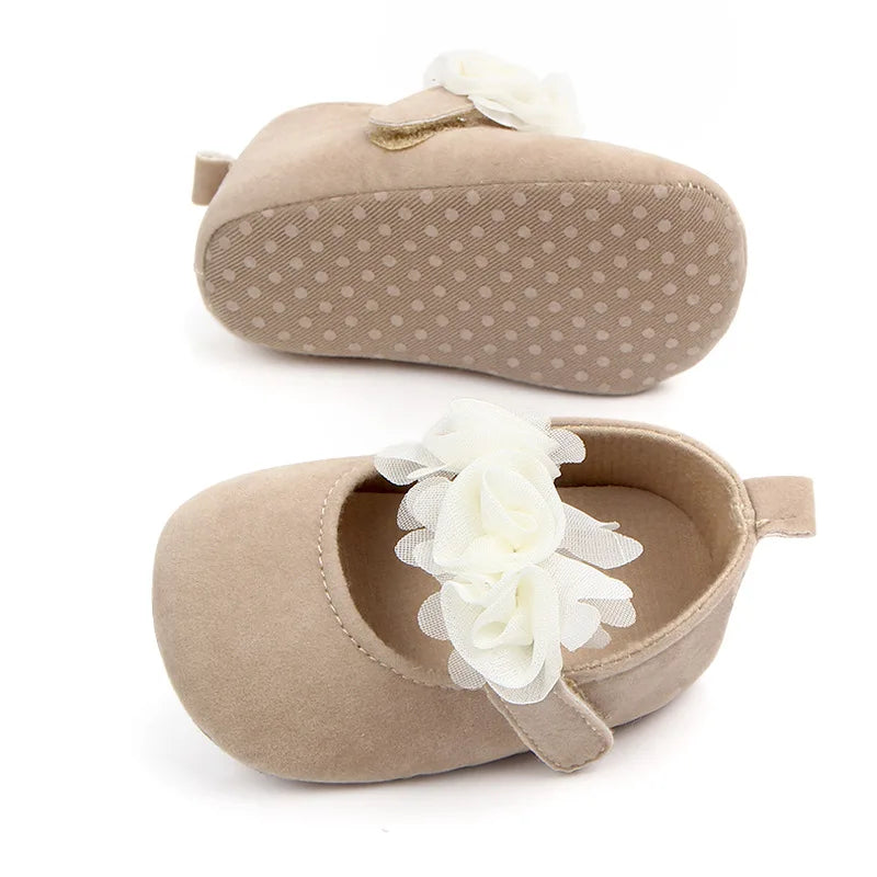 Baby Girl Shoes First Walkers Flower Pattern Fabric Cotton Shoe Unisex Non-slip Breathable Soft Bottom Toddler Crib 0-18M