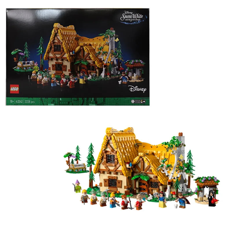 LEGO 43242 Snow White and Seven Dwarfs Forest Hut Building Blocks Children's Toy Gift