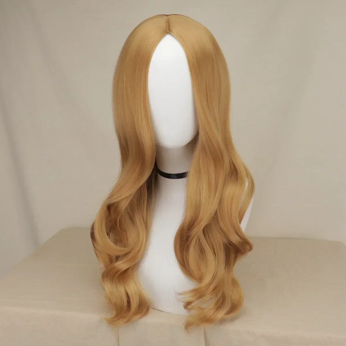 Blonde wavy wig ideal for M3GAN cosplay costume for kids with natural look and easy styling
