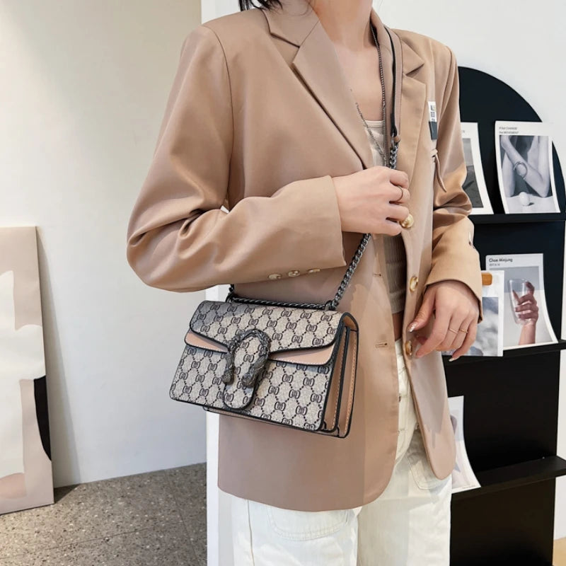 Fashion Popular Women's Bag Trend Brand Retro Chain Shoulder Bag High Quality Ladies Crossbody Bag Designer Luxury Handbag